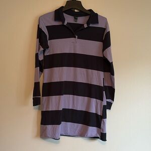 WILD FABLE Purple & Navy, Rugby Shirt style dress, size small